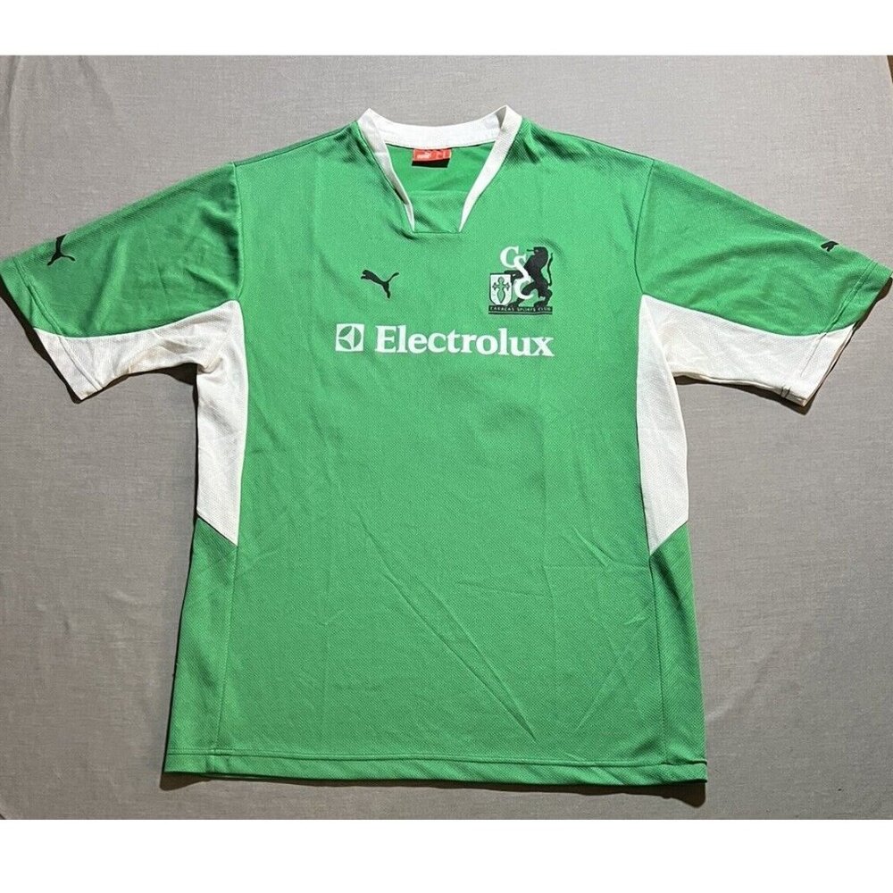 Garcia Sports Club Electrolux #22 Puma Soccer Jersey Mens M Green Short Sleeve